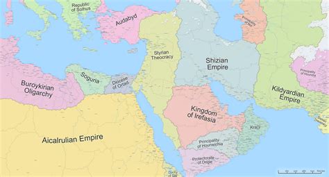 Map of my alternate history world where the Middle East was colonized ...