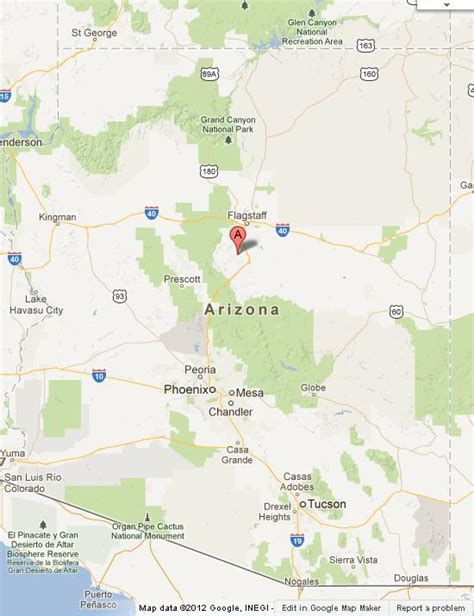 Sedona on Arizona Map