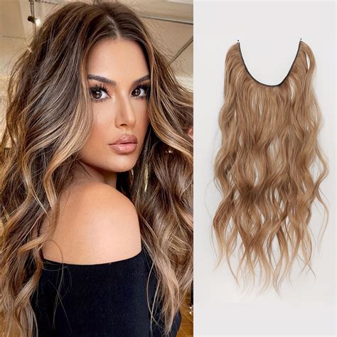 Extensiones Cabello 22 Pulgadas Alambre Invisible Diadema Temu Mexico