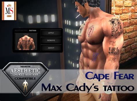 Second Life Marketplace - [*MS*] Cape Fear Max Cady tattoo - for ...