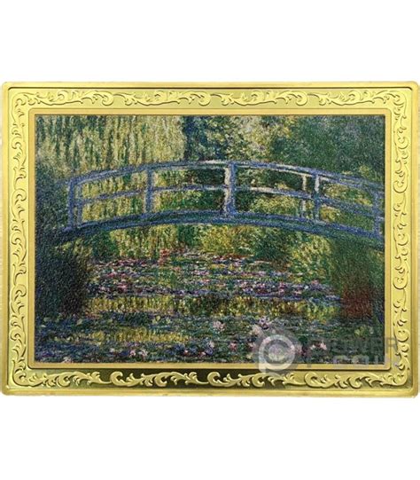 Japanese Bridge Claude Monet Famous Paintings Oz Medalla Cobre