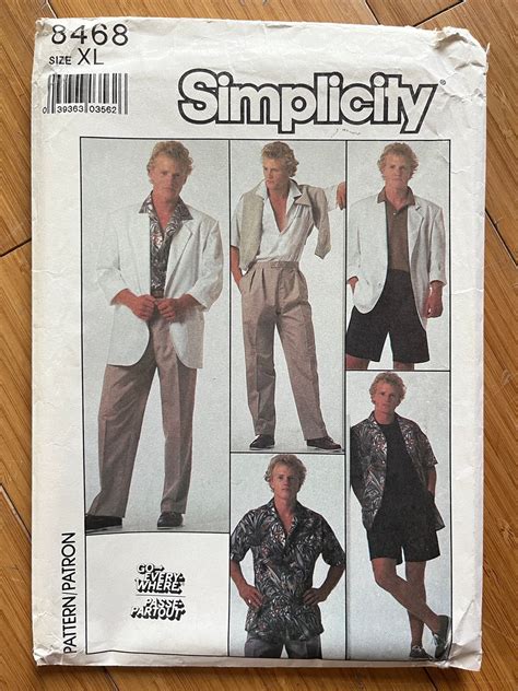 Uncut 1987 Simplicity Pattern 8468 Size Xl Etsy