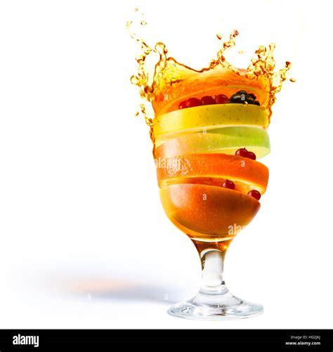 fruit cocktail, fruit juice vitamin Stock Photo - Alamy