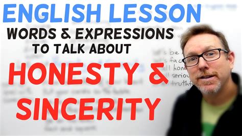 Words to talk about Honesty and Sincerity - Your English Web