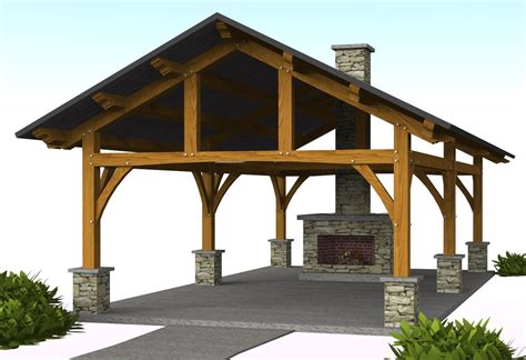 pictured   digital plan   timber frame pavilion pavilion plans