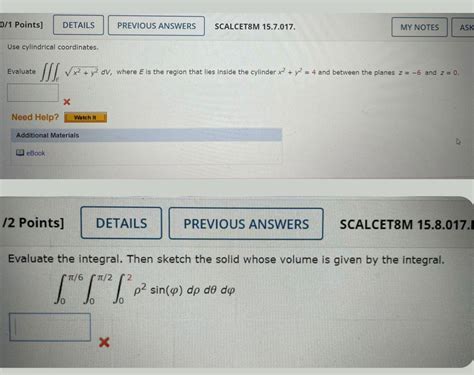 Solved Points Details Previous Answers Scalcet M Chegg