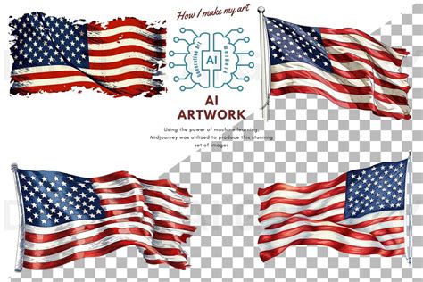 Digital Download / Patriot American Flag Clipart / 10 High Quality Pngs ...