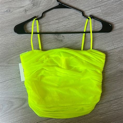 Aritzia Tops Aritzia Babaton Neon Yellow Luxor Tank Poshmark