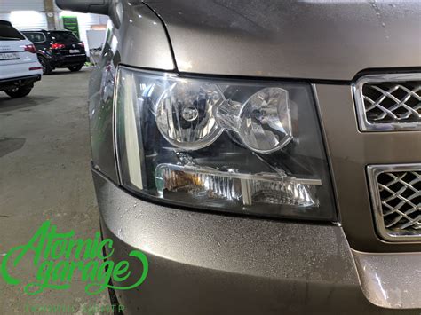 Chevrolet Tahoe GMT900, установка линзы Bi-led Diliht Triled ...