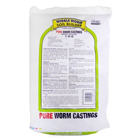 Wiggle Worm Earthworm Castings OMRI Organic Fertilizer – Great Lakes