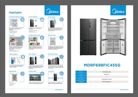 Midea 475l French Door Refrigerator