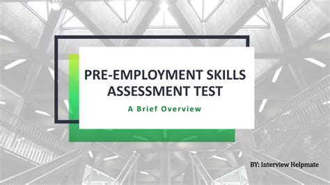 Ppt Pre Employment Skills Assessment Test Powerpoint Presentation