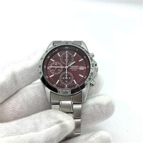 Seiko Spirit Sbtq Red Chronograph Men S Watch Dial Limited Model