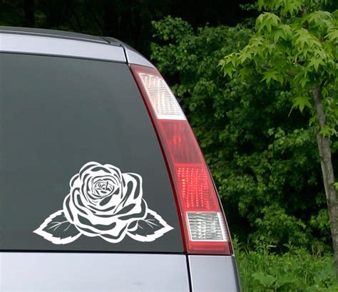 Rose Decal, Rose Sticker, Car Decal, Flower Decal, Laptop Sticker, Rose ...