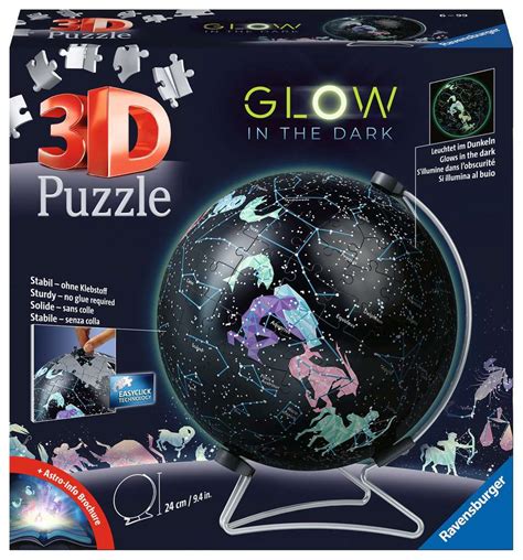 Puzzle Ball Starglobe With Glow In The Dark 180pcs 3D Puzzle Balls