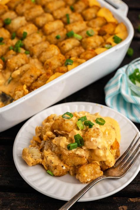 The Best Buffalo Chicken Tater Tot Casserole Recipe Bowl Me Over