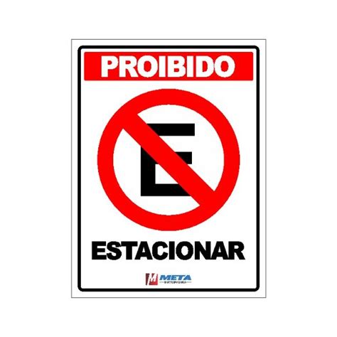 Placa Proibido Estacionar 50X30 Loja Meta Distribuidora