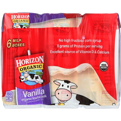 Horizon Organic Dairy Milk - Organic - 1 Percent - Lowfat - Box ...