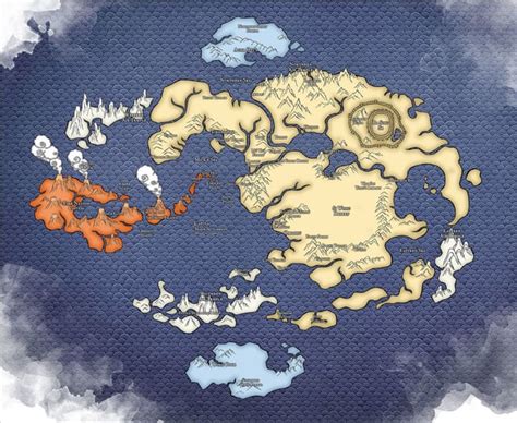 Avatar The Last Airbender Map Of The Four Nations - Arleen Natalina