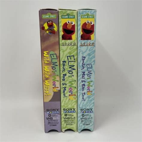Elmos World Sesame Street Vhs Lot Of Three Vhs Taps Families My Xxx Hot Girl