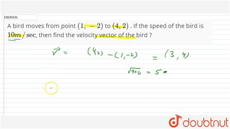 A Bird Moves From Point To If The Speed Of The