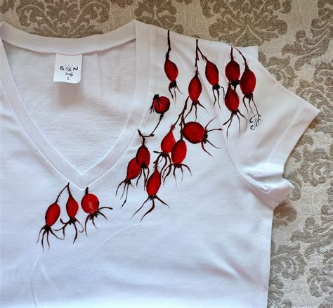 Hand Painted T Shirtwomen Teev Neck Shirttee Shirts Etsy