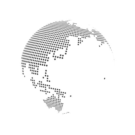 Premium Vector Abstract Dotted Globe Earth World Map Vector Illustration