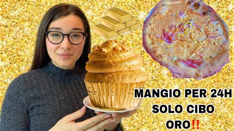 CHALLENGE MANGIO PER 24 ORE SOLO CIBO RICOPERTO DORO PIZZA ORO