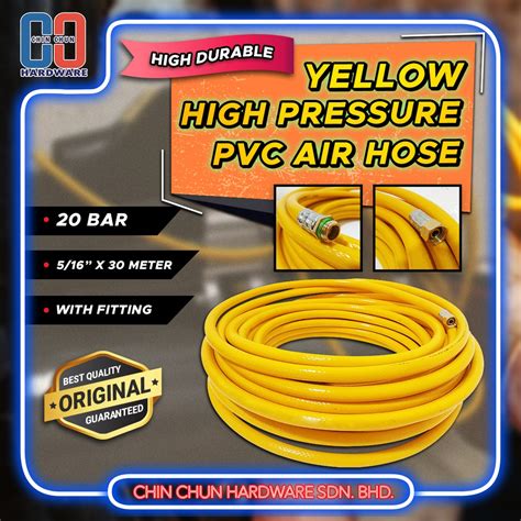 Yellow High Pressure Pvc Air Hose Bar M Garden Hose Pressure