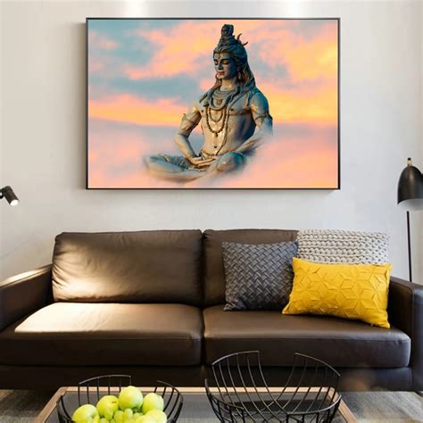 Shiva Lord Wall Art Posters And Prints Hindu Gods Portrait Canvas