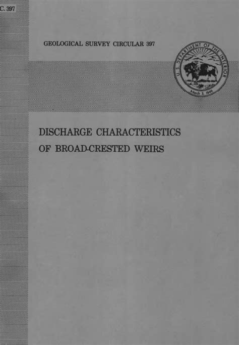 Discharge Characteristics Of Broad Crested Weirs Gsc Asdso Dam