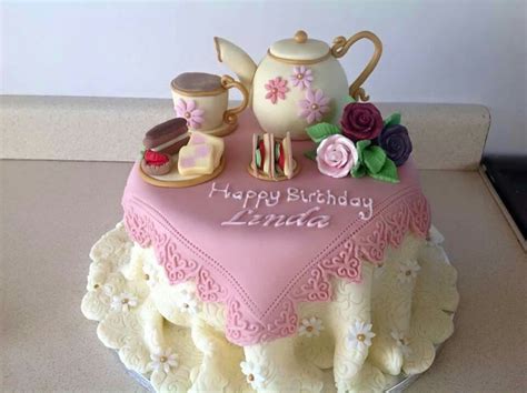 Pin By Rebecca Junghans On Clay Tea Party Cake Birthday Tea Party