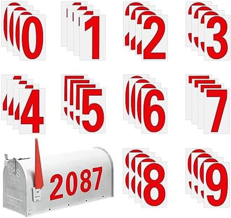 Amazon Reflective Mailbox Numbers For Outside 4 Sets Large 4 Inch