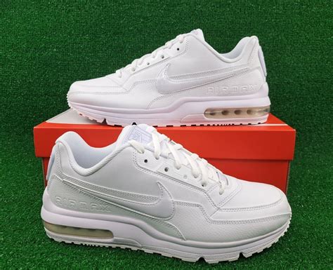 Nike Air Max Ltd 3 Triple White Leather Sneakers 687977 111 Mens Size 12 New Ebay