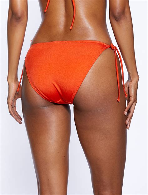 Turuncu Kad N Basic Bikini Alt Yanlar Ba Lama Detayl Sak Bm Koton