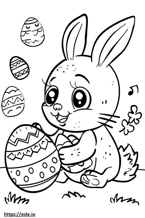 Happy Easter For Coloring