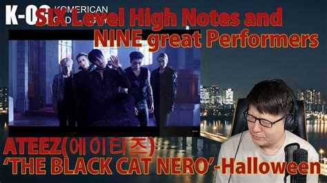 K OG reacts to ATEEZ 에이티즈 THE BLACK CAT NERO Halloween Performance