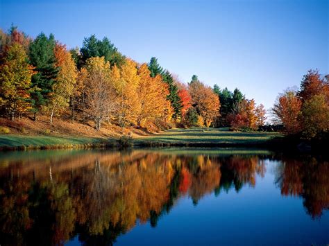 Wallpaper Landscape Fall Lake Nature Reflection Morning River