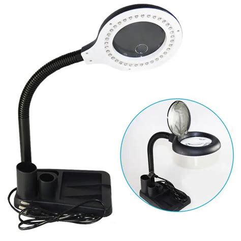 Buy 1 Pcs Table Lamp 40 Led Light Magnifying Glass Lens Desk Lamps With 5x 10x