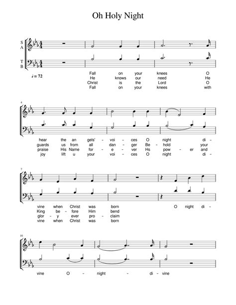 Oh Holy Night Sheet music for Vocals (Choral) | Musescore.com