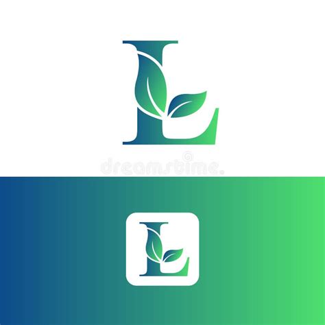 Letter L And Leaf Logo Vector Eco Logo Design Letter L Vector Stock