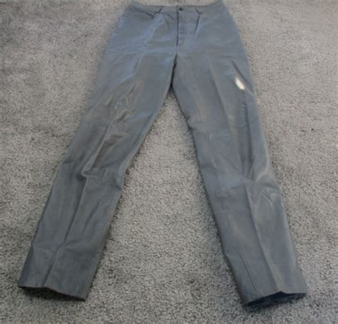 Vintage La Joanne Leather Pants 10 W24 L28 Goth Punk Club Wear Grey