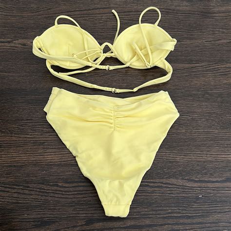 Montce Swim Yellow Bikini Set Elany Bikini Top And Pau Gem