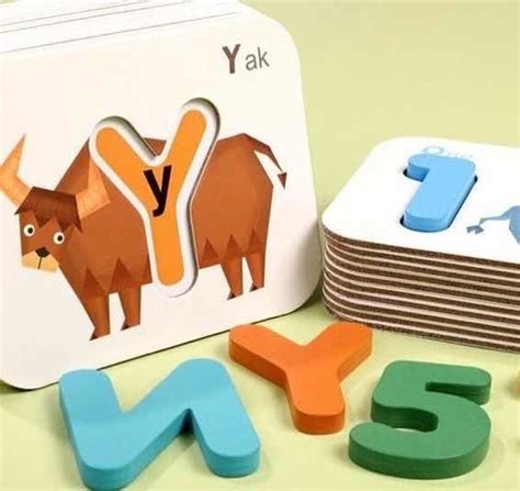 Flash Cards Abecedario Y Números Madera Montessori Inglés MercadoLibre