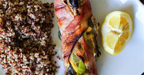 Grilled Rainbow Trout Wrapped In Bacon