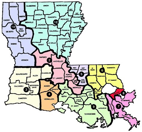 Louisiana Map With Parishes | semashow.com