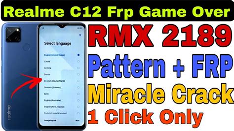 Realme C Rmx Pattern Password Frp Unlock With Miracle