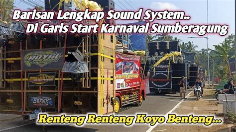 Barisan Lengkap Sound System Di Garis Start Karnaval Sumberagung