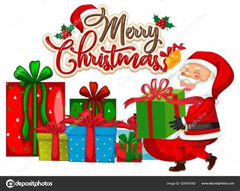 Merry Christmas Text Santa Claus Illustration Stock Vector By ©interactimages 620404360