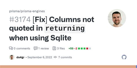 Fix Columns Not Quoted In Returning When Using Sqlite By Do Gr